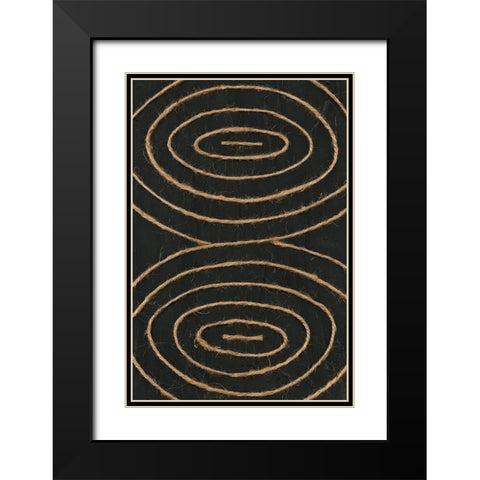 Linked In I Black Modern Wood Framed Art Print with Double Matting by Saunders, Alonzo