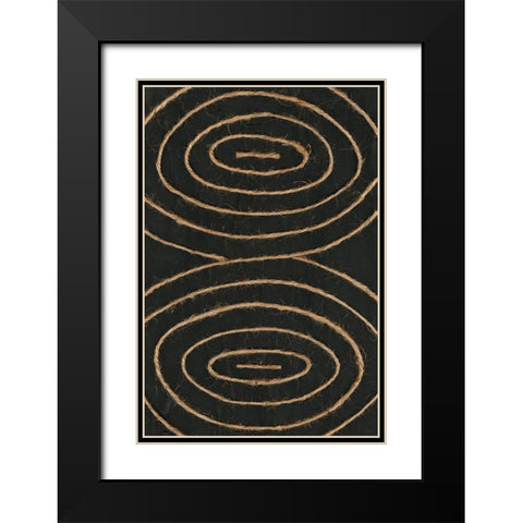 Linked In II Black Modern Wood Framed Art Print with Double Matting by Saunders, Alonzo