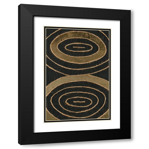 Linked In III Black Modern Wood Framed Art Print with Double Matting by Saunders, Alonzo