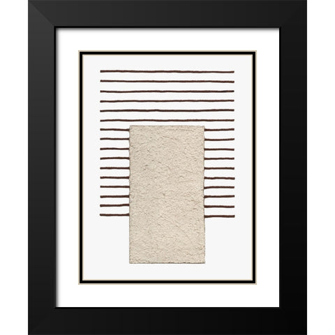 Monolithic  I Black Modern Wood Framed Art Print with Double Matting by Saunders, Alonzo