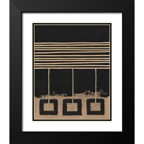 Pendulums II Black Modern Wood Framed Art Print with Double Matting by Saunders, Alonzo