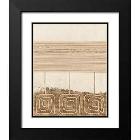 Tribal Sign II Black Modern Wood Framed Art Print with Double Matting by Saunders, Alonzo