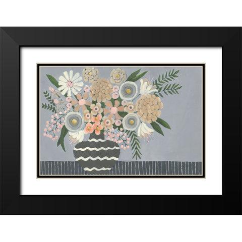 Venusta Flores I Black Modern Wood Framed Art Print with Double Matting by Moore, Regina