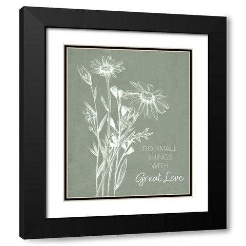 Lovely Wildflower Quotes II Black Modern Wood Framed Art Print with Double Matting by Wang, Melissa