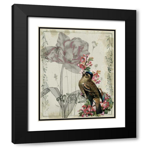 Mauve Melody II Black Modern Wood Framed Art Print with Double Matting by Goldberger, Jennifer