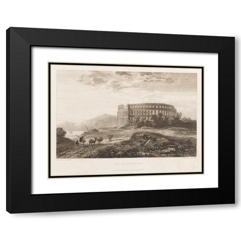 CWFs Antiquities of Pola, Ruins I Black Modern Wood Framed Art Print with Double Matting by Unknown