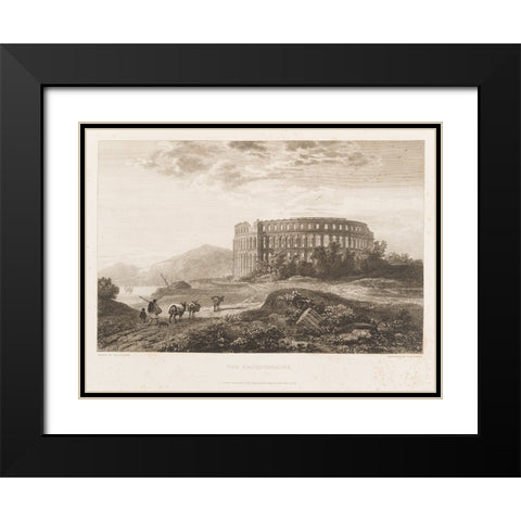 CWFs Antiquities of Pola, Ruins I Black Modern Wood Framed Art Print with Double Matting by Unknown