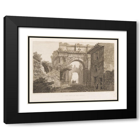 CWFs Antiquities of Pola, Ruins III Black Modern Wood Framed Art Print with Double Matting by Unknown