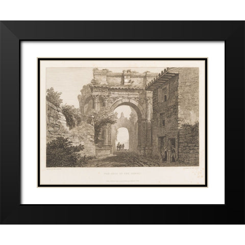 CWFs Antiquities of Pola, Ruins III Black Modern Wood Framed Art Print with Double Matting by Unknown