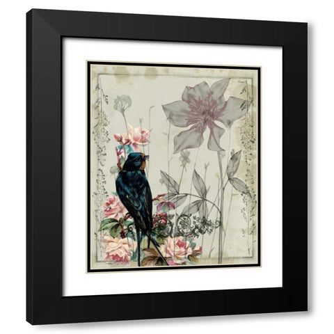 Mauve Melody IV Black Modern Wood Framed Art Print with Double Matting by Goldberger, Jennifer