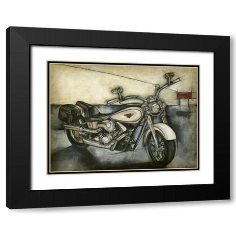 Motorcycle Memories I Black Modern Wood Framed Art Print with Double Matting by Goldberger, Jennifer