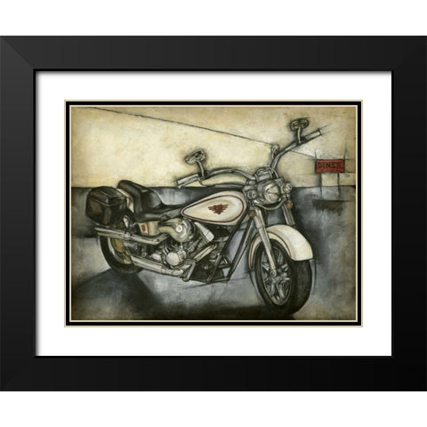 Motorcycle Memories I Black Modern Wood Framed Art Print with Double Matting by Goldberger, Jennifer