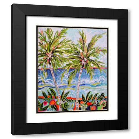 Tropical Vibes I Black Modern Wood Framed Art Print with Double Matting by Fields, Karen