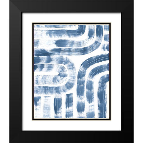 Dye Maze I Black Modern Wood Framed Art Print with Double Matting by Vess, June Erica