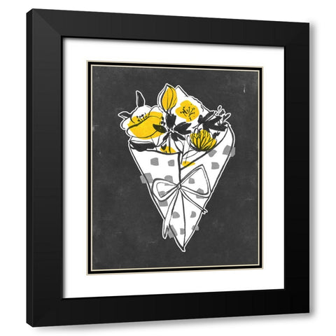 Bright Bouquet I Black Modern Wood Framed Art Print with Double Matting by Wang, Melissa
