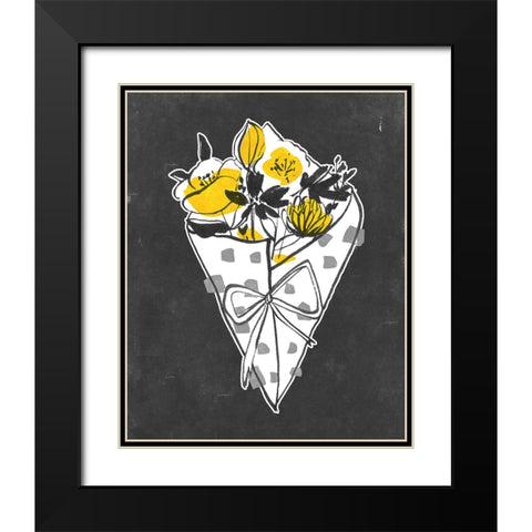 Bright Bouquet I Black Modern Wood Framed Art Print with Double Matting by Wang, Melissa