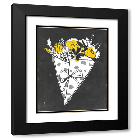 Bright Bouquet II Black Modern Wood Framed Art Print with Double Matting by Wang, Melissa