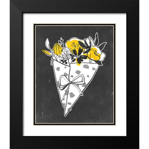 Bright Bouquet II Black Modern Wood Framed Art Print with Double Matting by Wang, Melissa