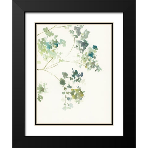 Soft Branches I Black Modern Wood Framed Art Print with Double Matting by Barnes, Victoria