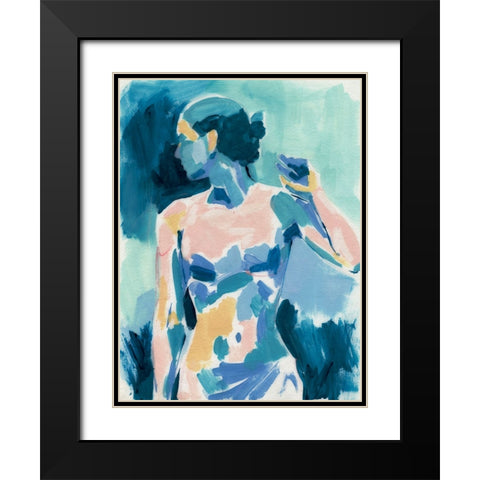 Loose Expressive Figure II Black Modern Wood Framed Art Print with Double Matting by Barnes, Victoria