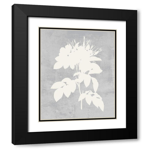 Falling Flowers I Black Modern Wood Framed Art Print with Double Matting by Wang, Melissa