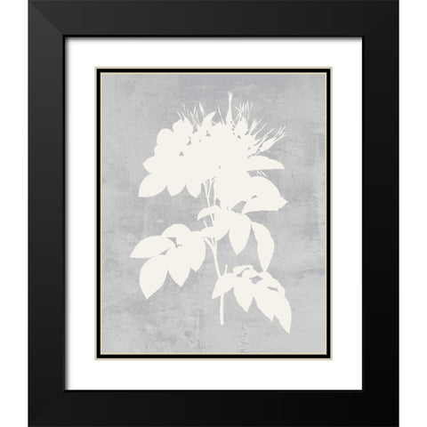 Falling Flowers I Black Modern Wood Framed Art Print with Double Matting by Wang, Melissa