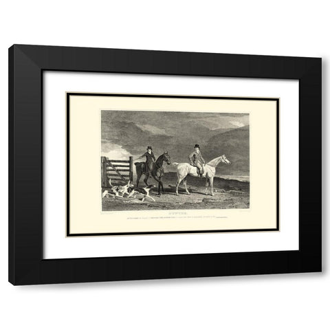 Custom Hunter Black Modern Wood Framed Art Print with Double Matting by Scott, John