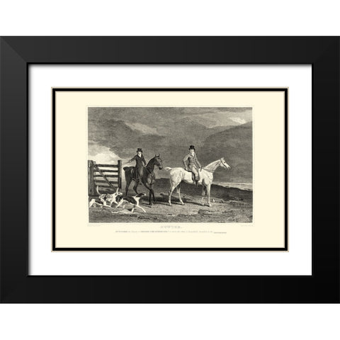 Custom Hunter Black Modern Wood Framed Art Print with Double Matting by Scott, John