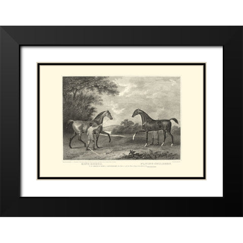 Custom King Herod And Flying Childers Black Modern Wood Framed Art Print with Double Matting by Scott, John