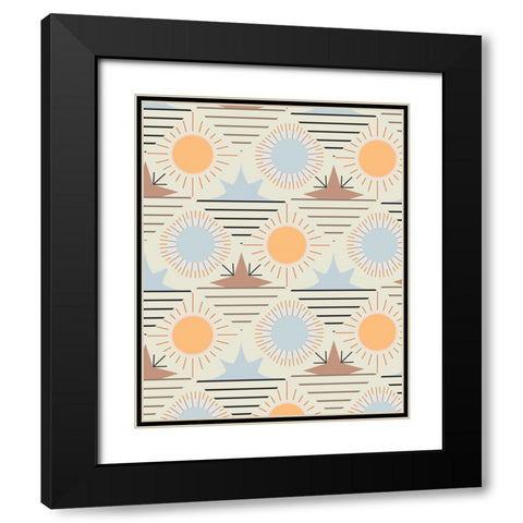 Sunrise Passage II Black Modern Wood Framed Art Print with Double Matting by Wang, Melissa