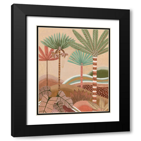 Desert Waves I Black Modern Wood Framed Art Print with Double Matting by Wang, Melissa