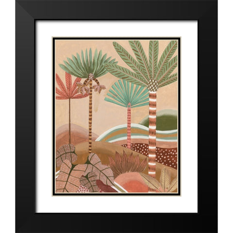 Desert Waves I Black Modern Wood Framed Art Print with Double Matting by Wang, Melissa