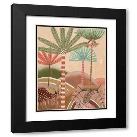 Desert Waves II Black Modern Wood Framed Art Print with Double Matting by Wang, Melissa