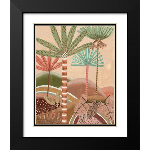 Desert Waves II Black Modern Wood Framed Art Print with Double Matting by Wang, Melissa