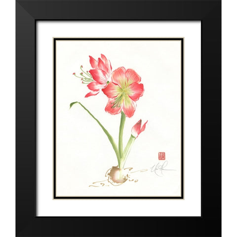 Gentle Love I Black Modern Wood Framed Art Print with Double Matting by Rae, Nan