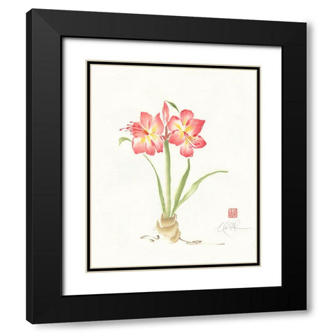 Gentle Love II Black Modern Wood Framed Art Print with Double Matting by Rae, Nan