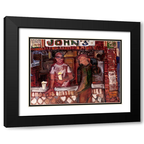 Staying Cool Black Modern Wood Framed Art Print with Double Matting by Ferrell, Erin McGee
