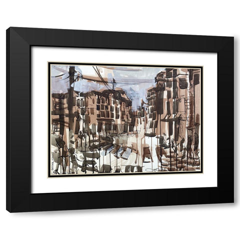 Portland Maine I Black Modern Wood Framed Art Print with Double Matting by Ferrell, Erin McGee