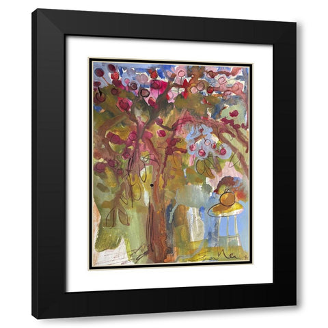 Under the Apple Tree II Black Modern Wood Framed Art Print with Double Matting by Ferrell, Erin McGee