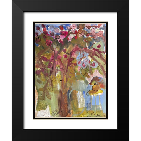 Under the Apple Tree II Black Modern Wood Framed Art Print with Double Matting by Ferrell, Erin McGee
