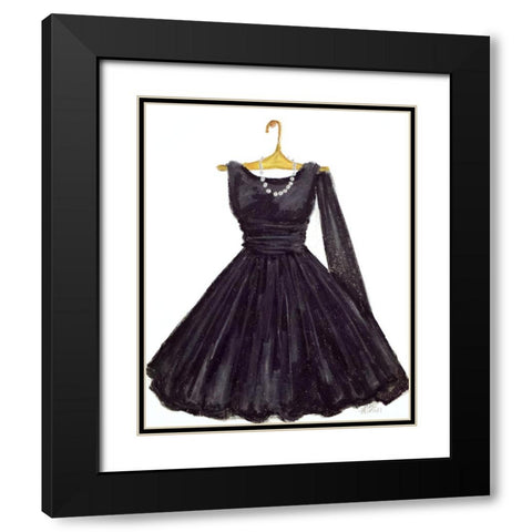 Black Dress Thread Black Modern Wood Framed Art Print with Double Matting by McGee, Janie