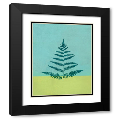 Leaves Green I Black Modern Wood Framed Art Print with Double Matting by Bagnato, Judi
