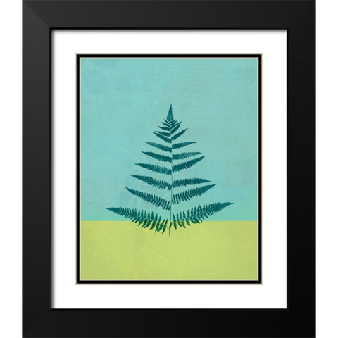 Leaves Green I Black Modern Wood Framed Art Print with Double Matting by Bagnato, Judi