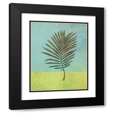 Leaves Green III Black Modern Wood Framed Art Print with Double Matting by Bagnato, Judi