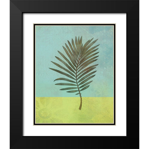 Leaves Green III Black Modern Wood Framed Art Print with Double Matting by Bagnato, Judi