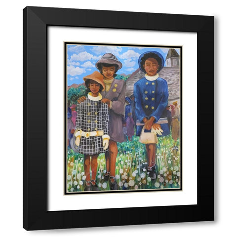 Rocky Mountain Girls I Black Modern Wood Framed Art Print with Double Matting by McGee, Janie