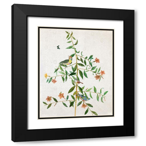 Perching Bird I Black Modern Wood Framed Art Print with Double Matting by Smith, Karen