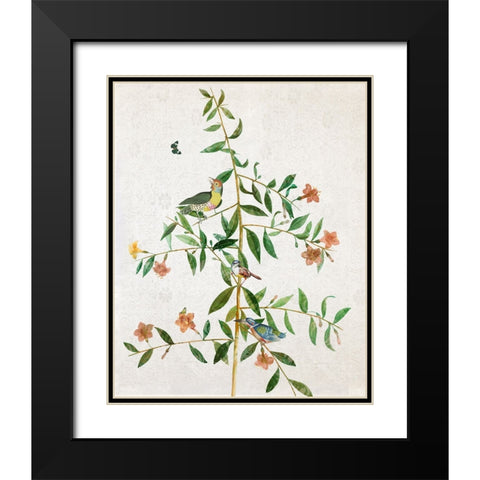 Perching Bird I Black Modern Wood Framed Art Print with Double Matting by Smith, Karen