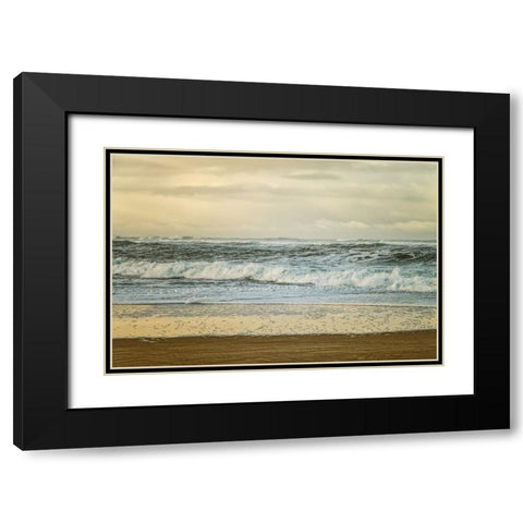 Beach Stroll II Black Modern Wood Framed Art Print with Double Matting by Poinski, Dianne