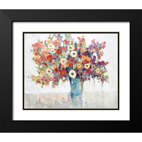 Mix Flower Bouquet II Black Modern Wood Framed Art Print with Double Matting by OToole, Tim